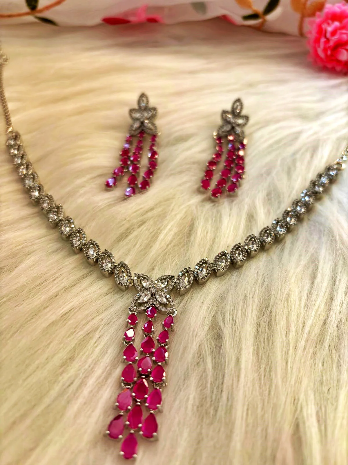 My Precious- American Diamond Jewellery Set - Image 3