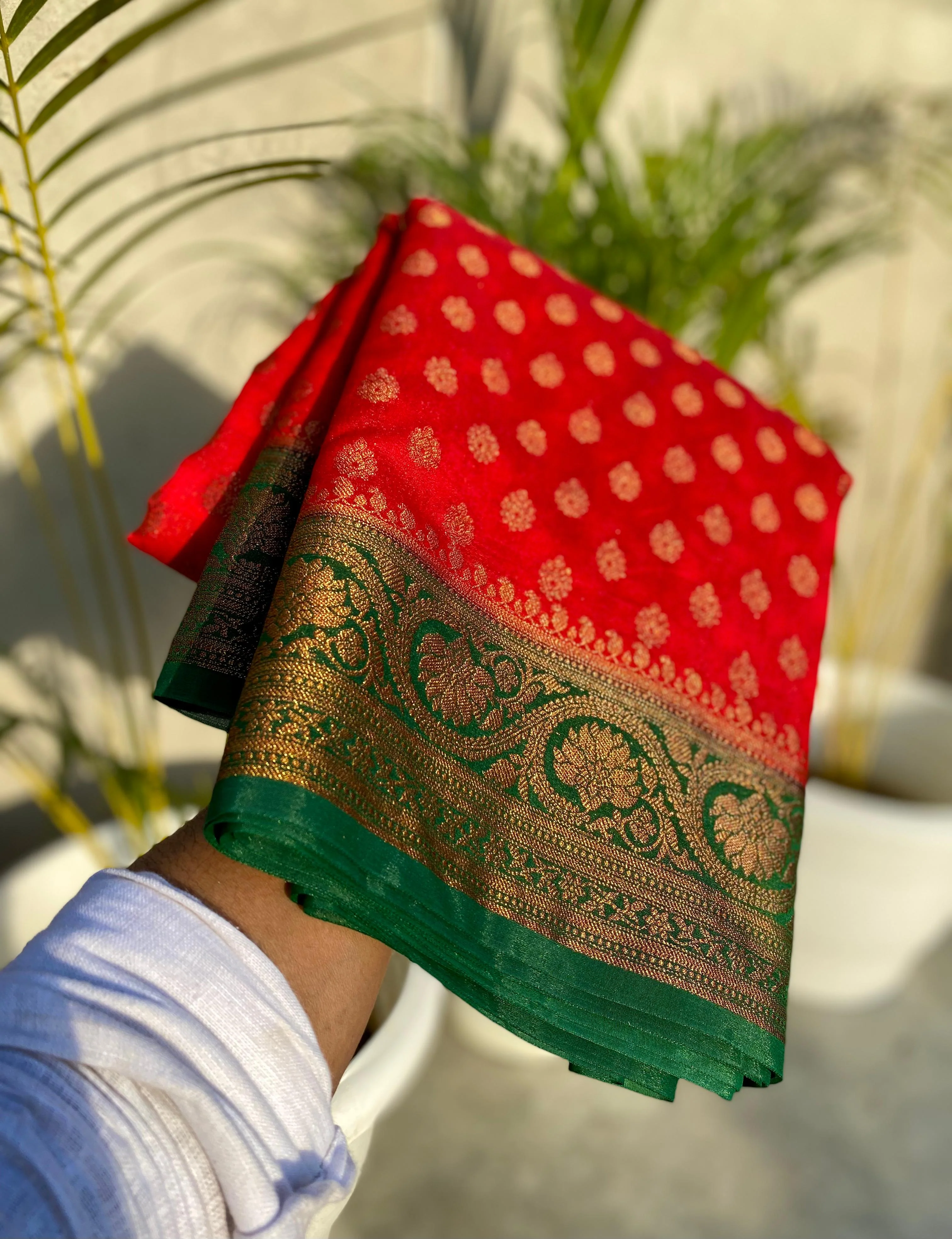 Women In Saree(Banarasi Semi Georgette Soft Silk ) - Image 3