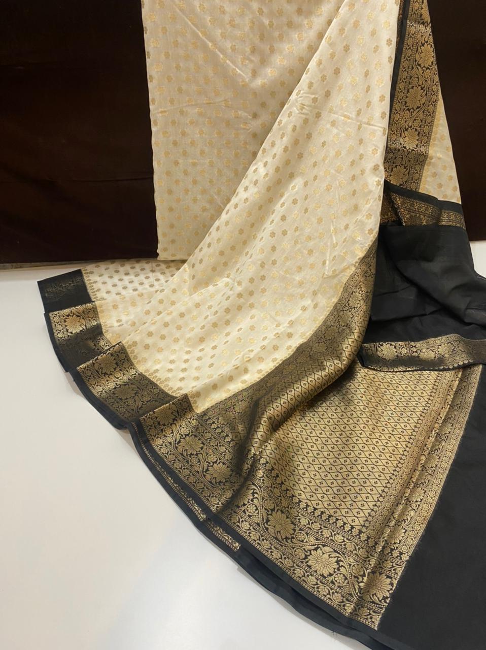 Banarasi Semi Georgette Soft Silk  Saree - Image 3