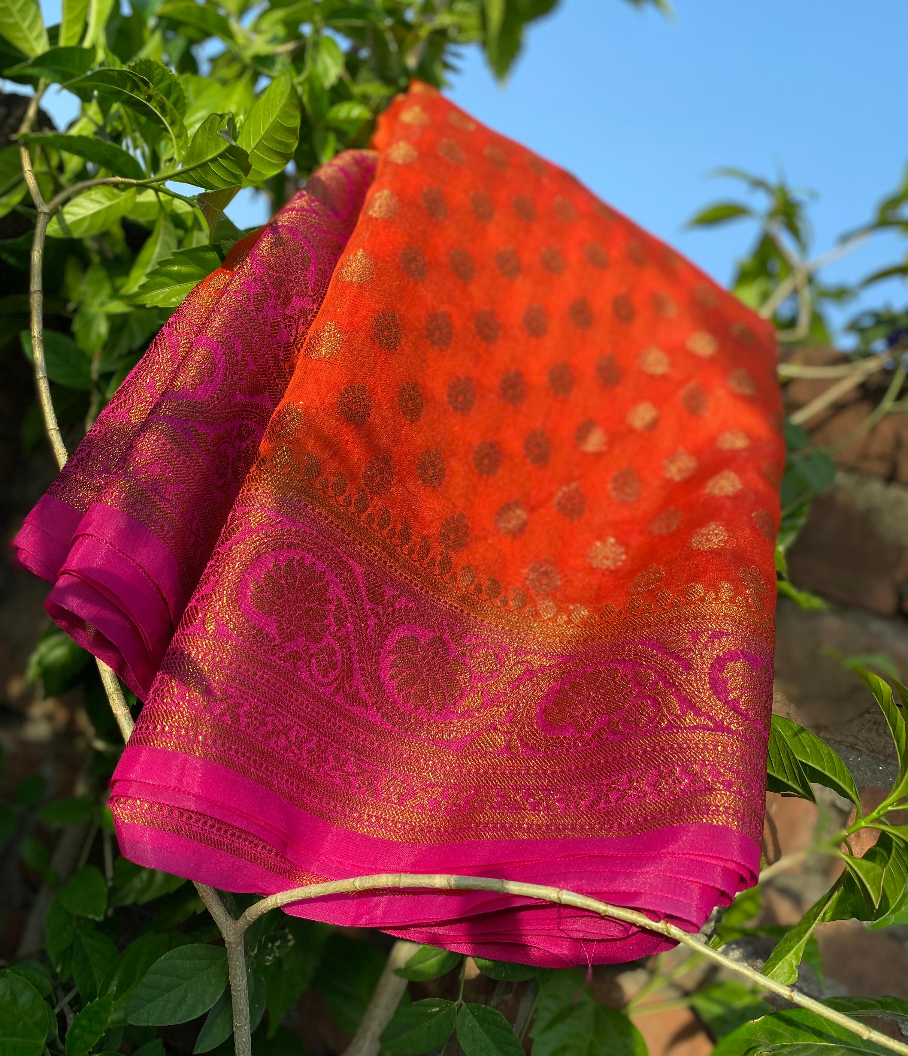 Women In Saree(Banarasi Semi Georgette Soft Silk ) - Image 6