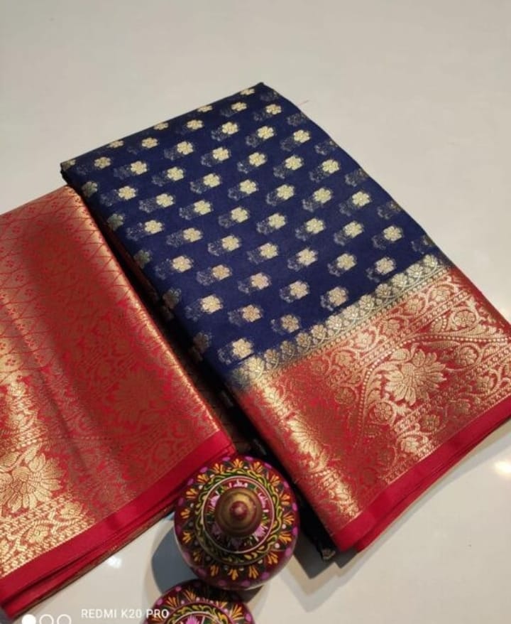 Banarasi Semi Georgette Soft Silk  Saree - Image 10