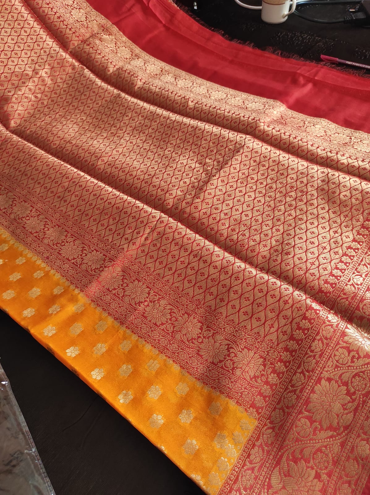 Banarasi Semi Georgette Soft Silk  Saree - Image 5