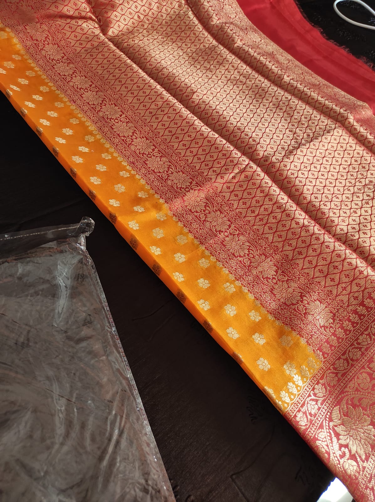 Banarasi Semi Georgette Soft Silk  Saree - Image 6