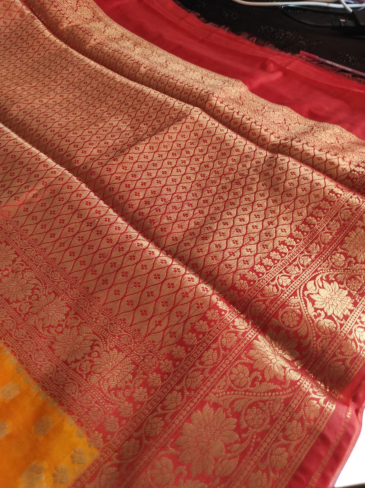 Banarasi Semi Georgette Soft Silk  Saree - Image 7