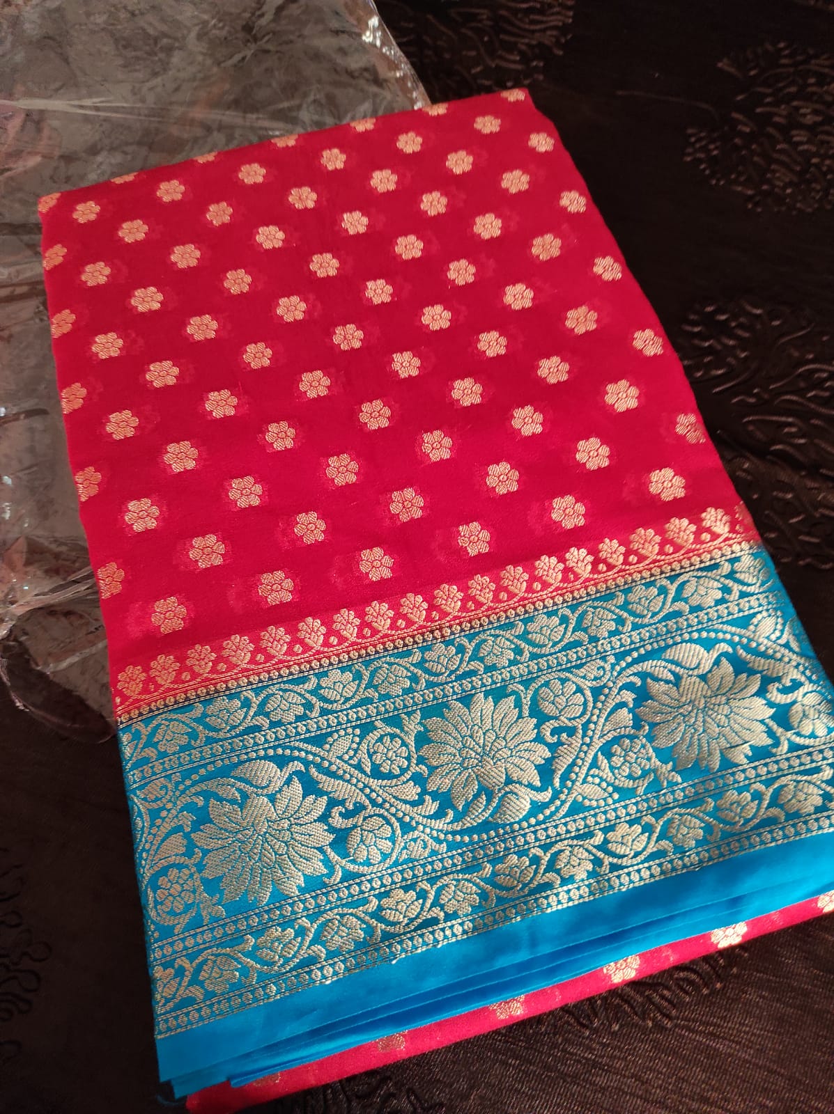 Banarasi Semi Georgette Soft Silk  Saree - Image 5