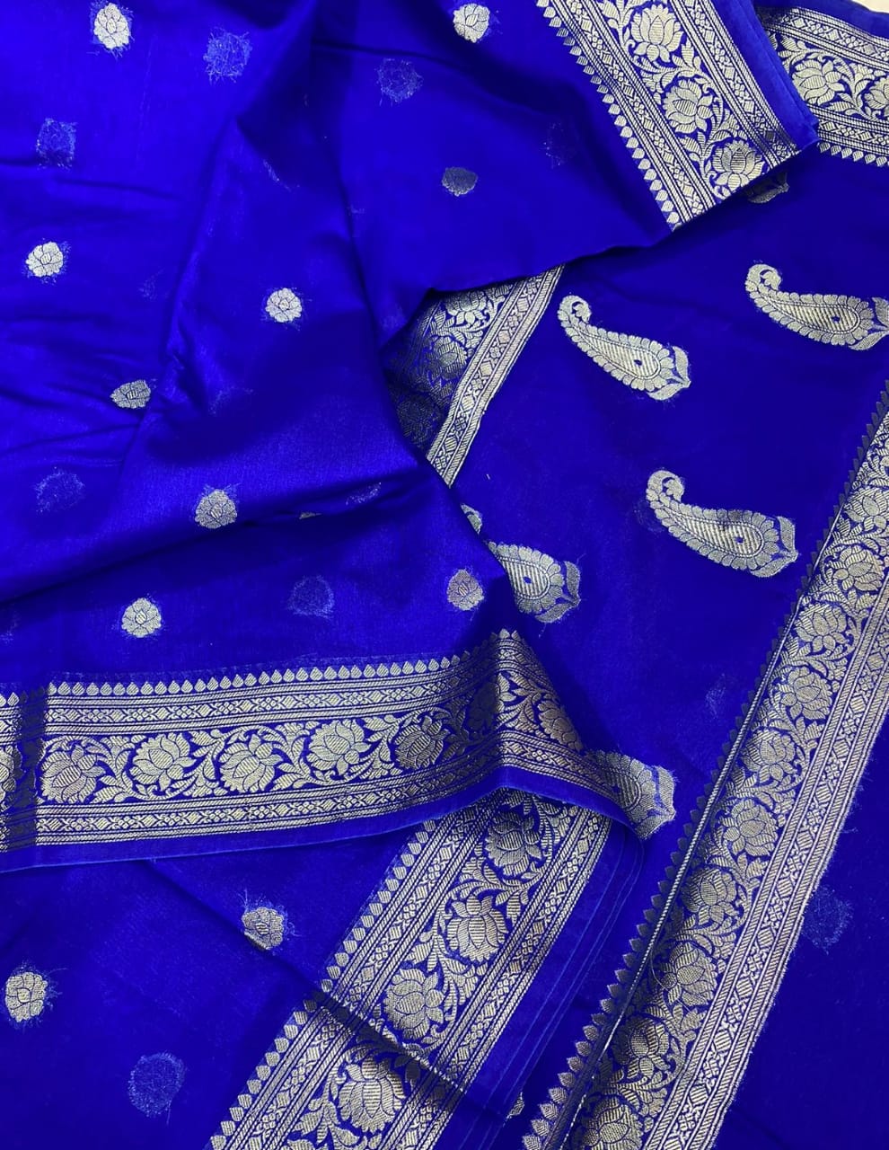 Banarasi Semi Georgette Soft Silk Saree - Image 4