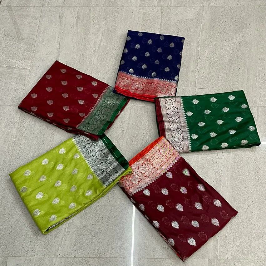 Banarasi Semi Katan Silk saree - Image 5