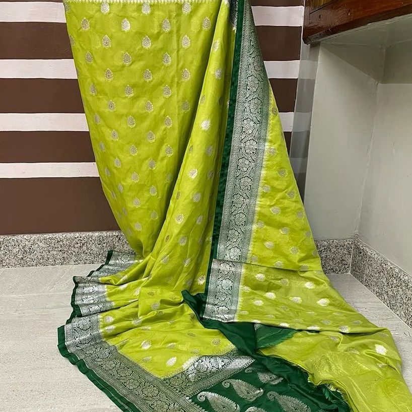 Banarasi Semi Katan Silk saree - Image 9
