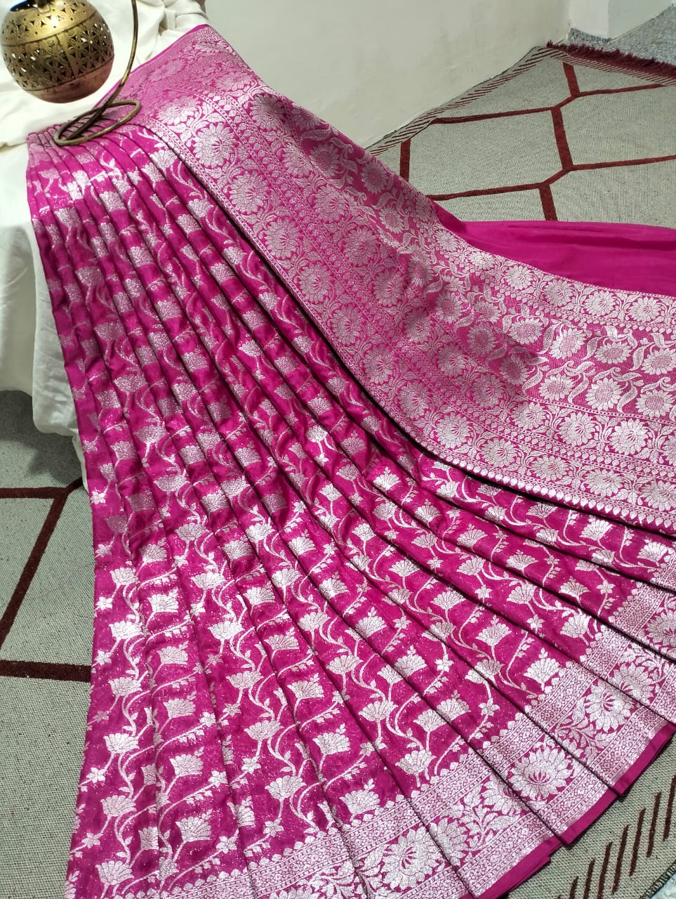 Banarasi Semi Katan Silk saree - Image 3