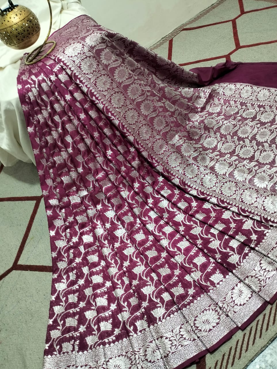 Banarasi Semi Katan Silk saree - Image 4