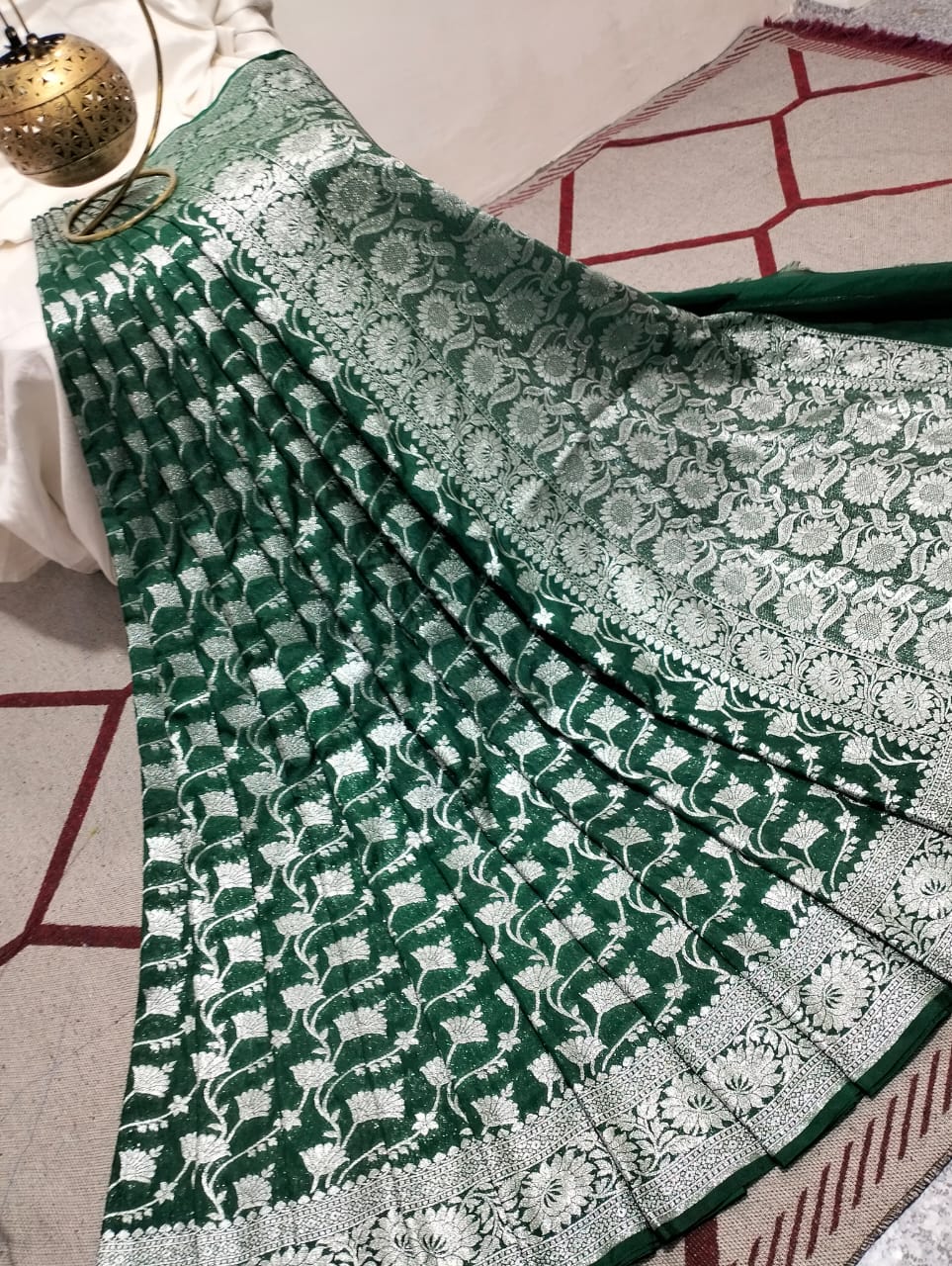 Banarasi Semi Katan Silk saree - Image 5