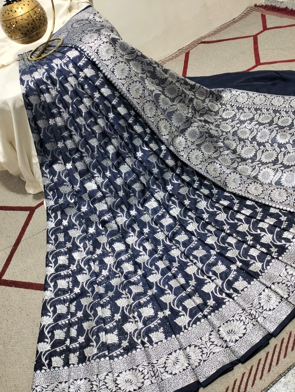 Banarasi Semi Katan Silk saree - Image 6