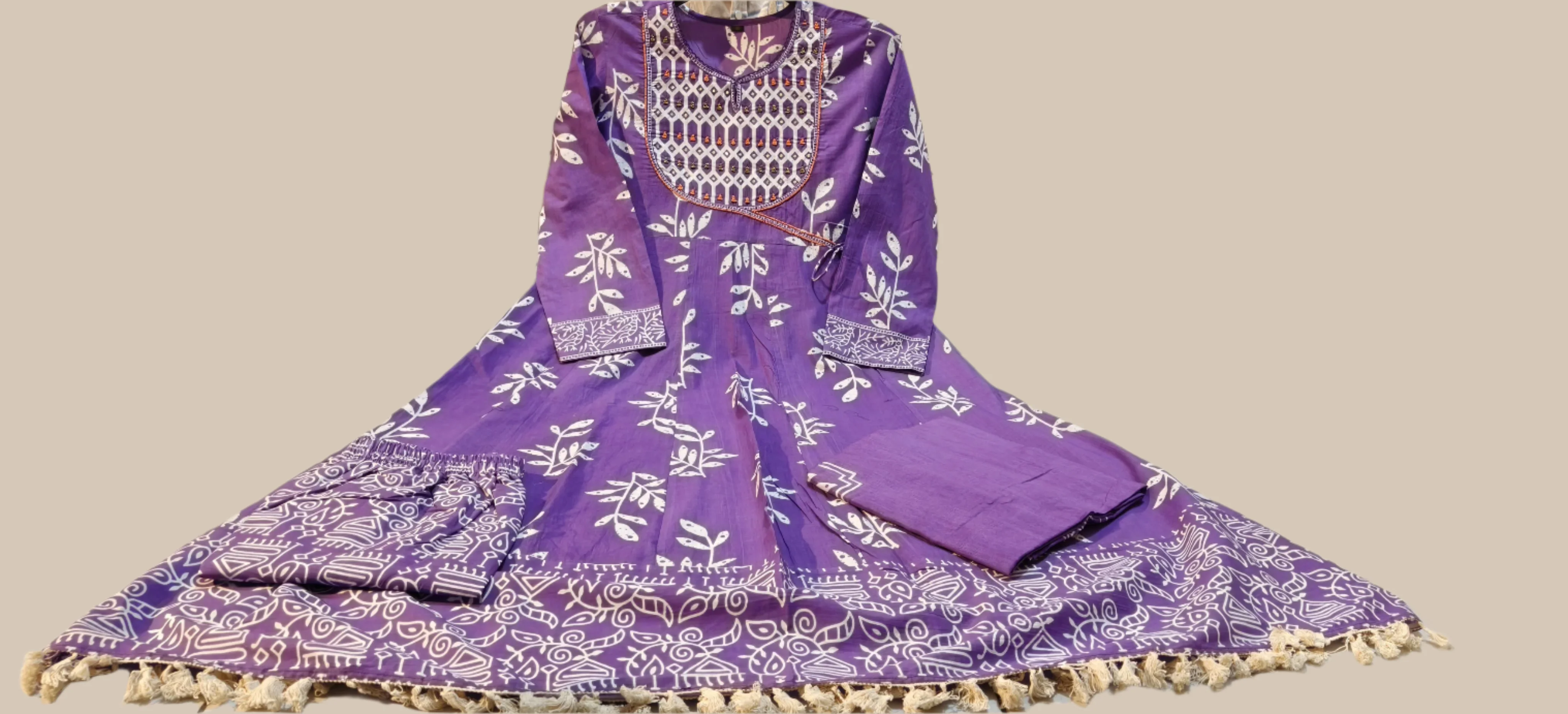 Blanket Of Color Cotton Kurti Set - Image 4