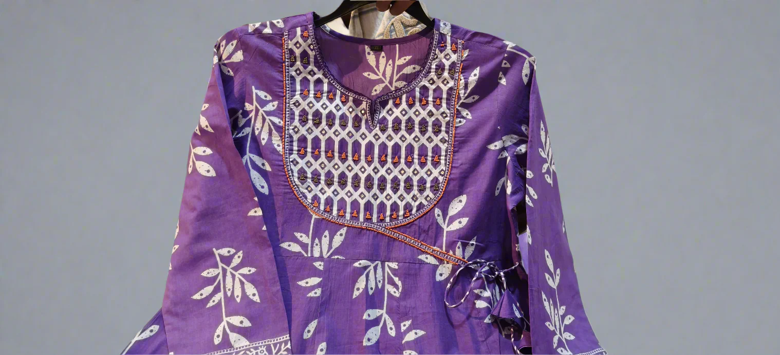 Blanket Of Color Cotton Kurti Set - Image 5