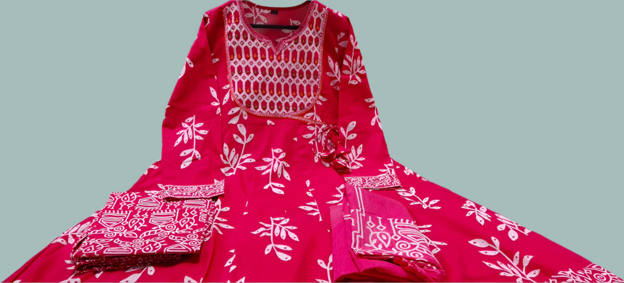 Blanket Of Color Cotton Kurti Set - Image 5