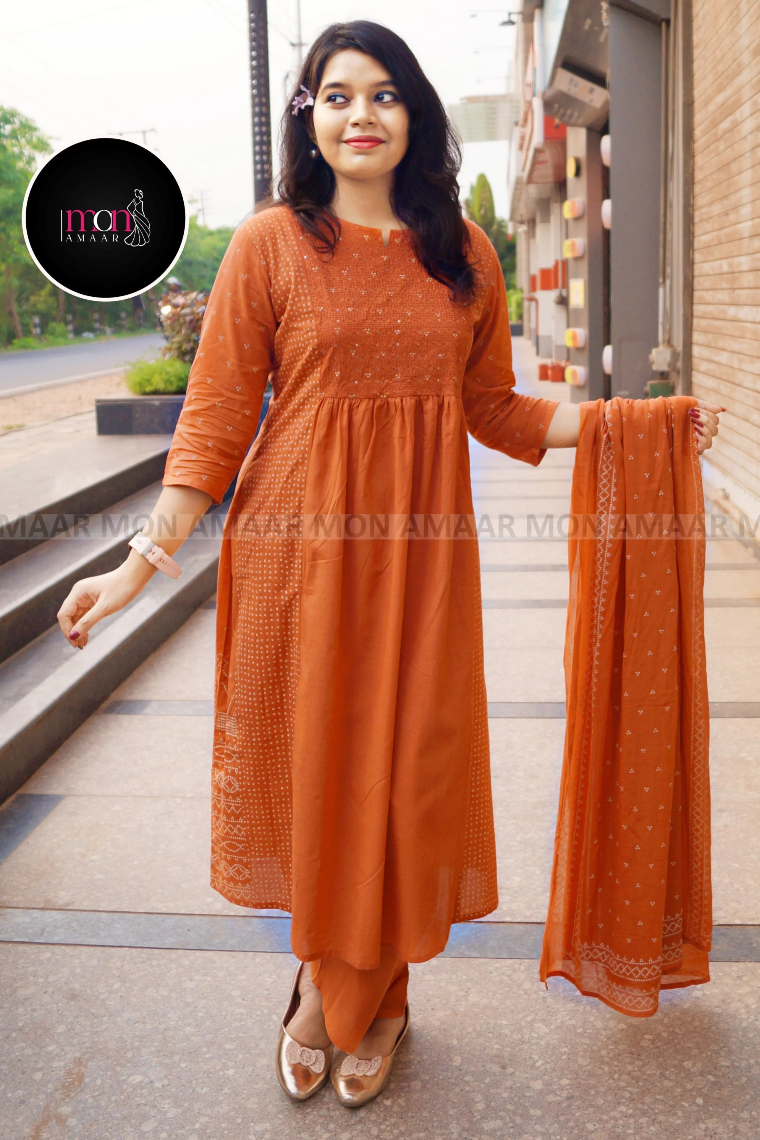 Zara Noor -Cotton Kurti Set - Image 3