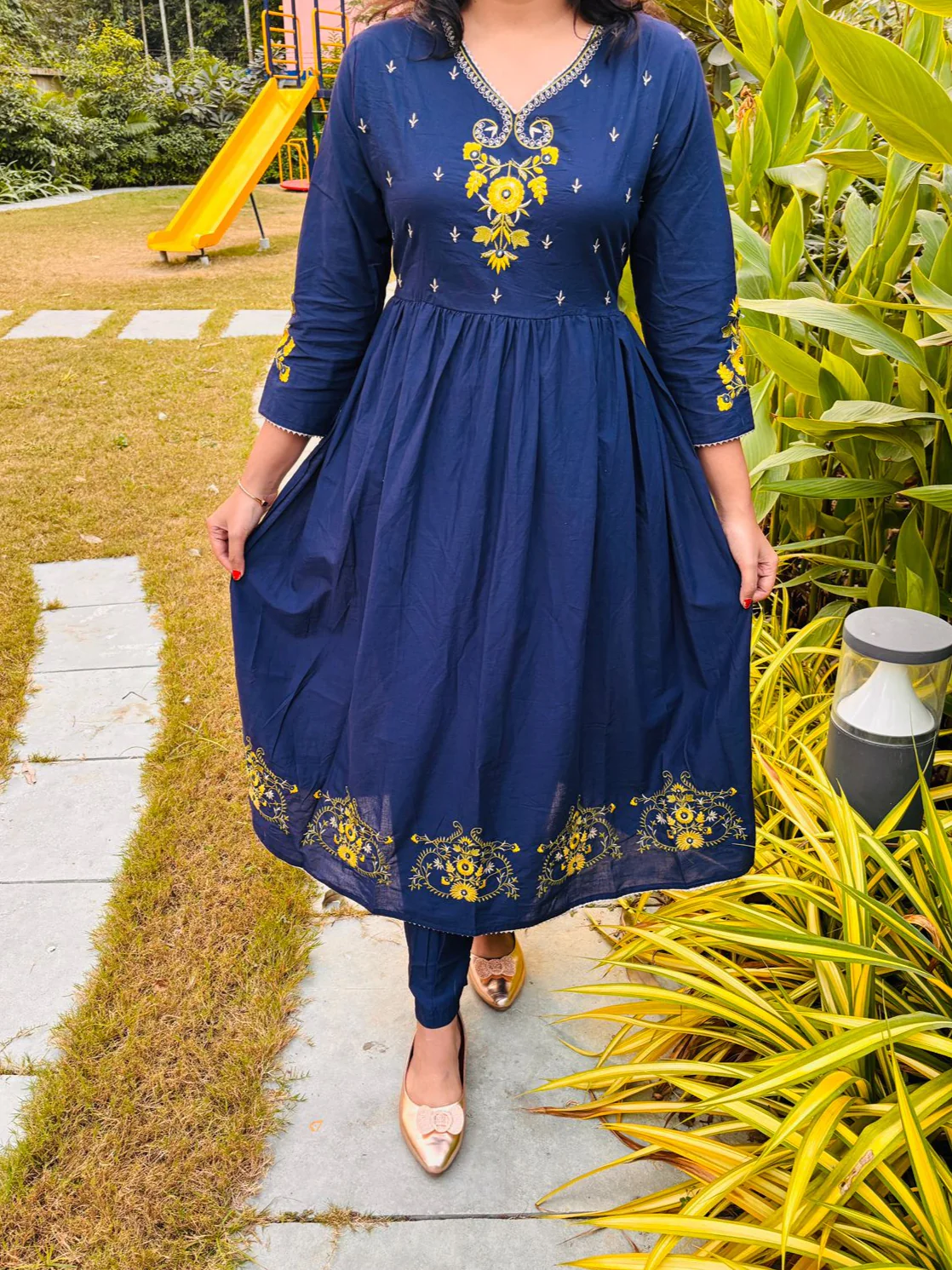 Clair De Lune Cotton Kurti Set - Image 3
