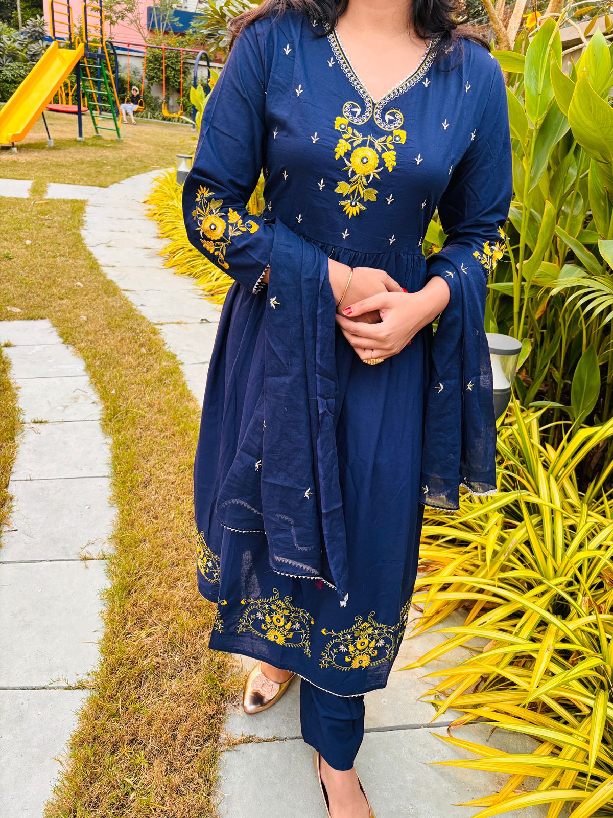 Clair De Lune Cotton Kurti Set - Image 4