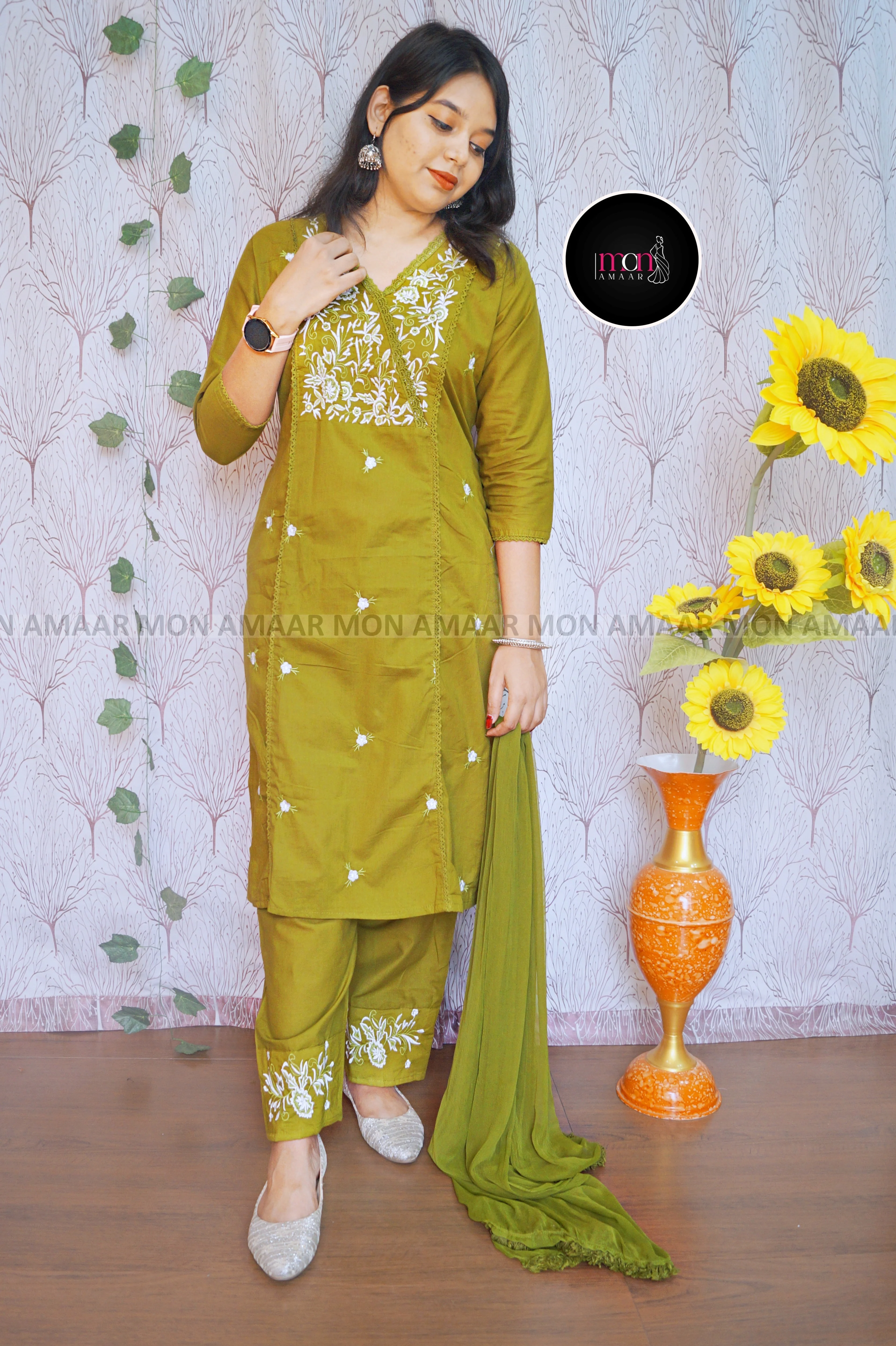 Special Occasion Cotton Kurti Set - Image 5