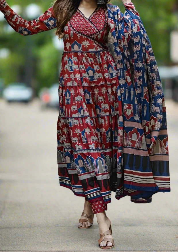 Night With Stars Cotton Kurti Set - Image 6