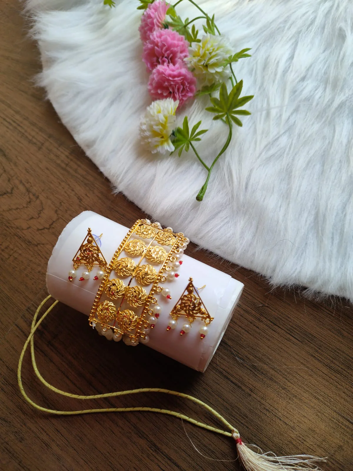 Gold Plated Chocker Necklace set - Image 8