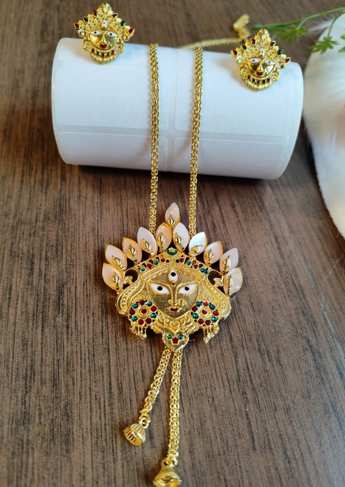 Gold  Plated Tie Chain Set - Image 4