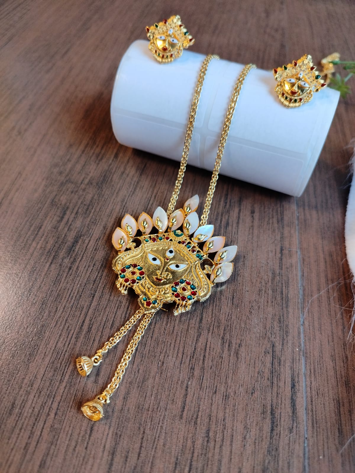 Gold  Plated Tie Chain Set - Image 5