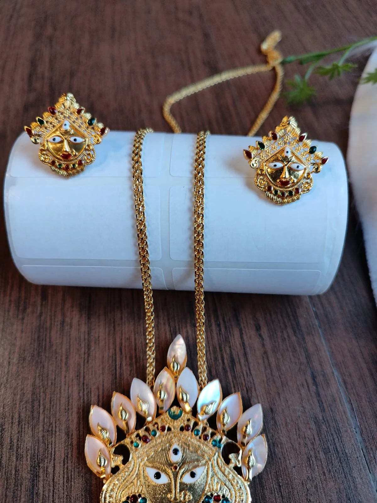 Gold  Plated Tie Chain Set - Image 6