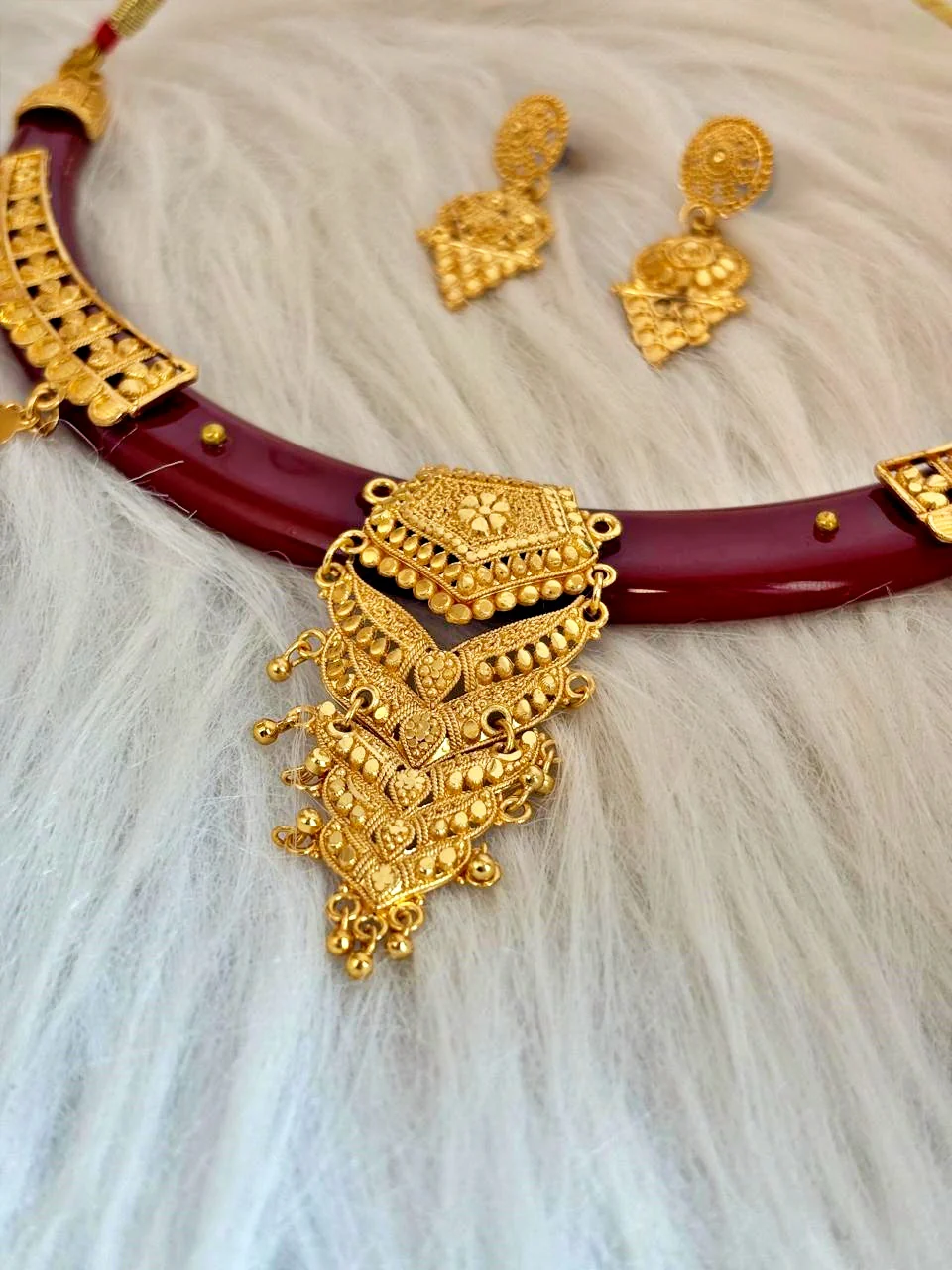 Abhusan Gold Plated Necklace Set - Image 4