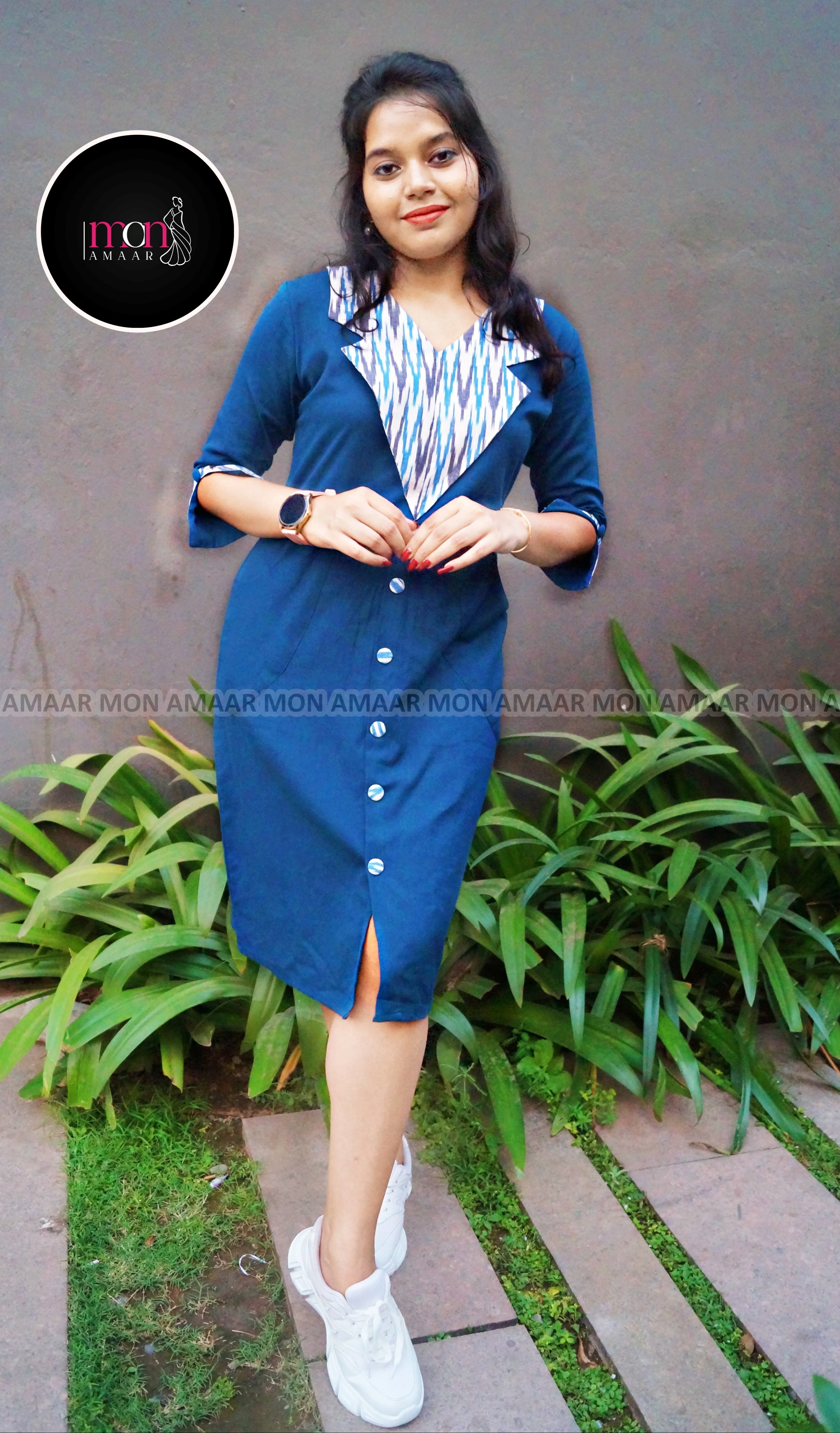 Summer Soul-Pure Ikkat Handloom Dress - Image 5