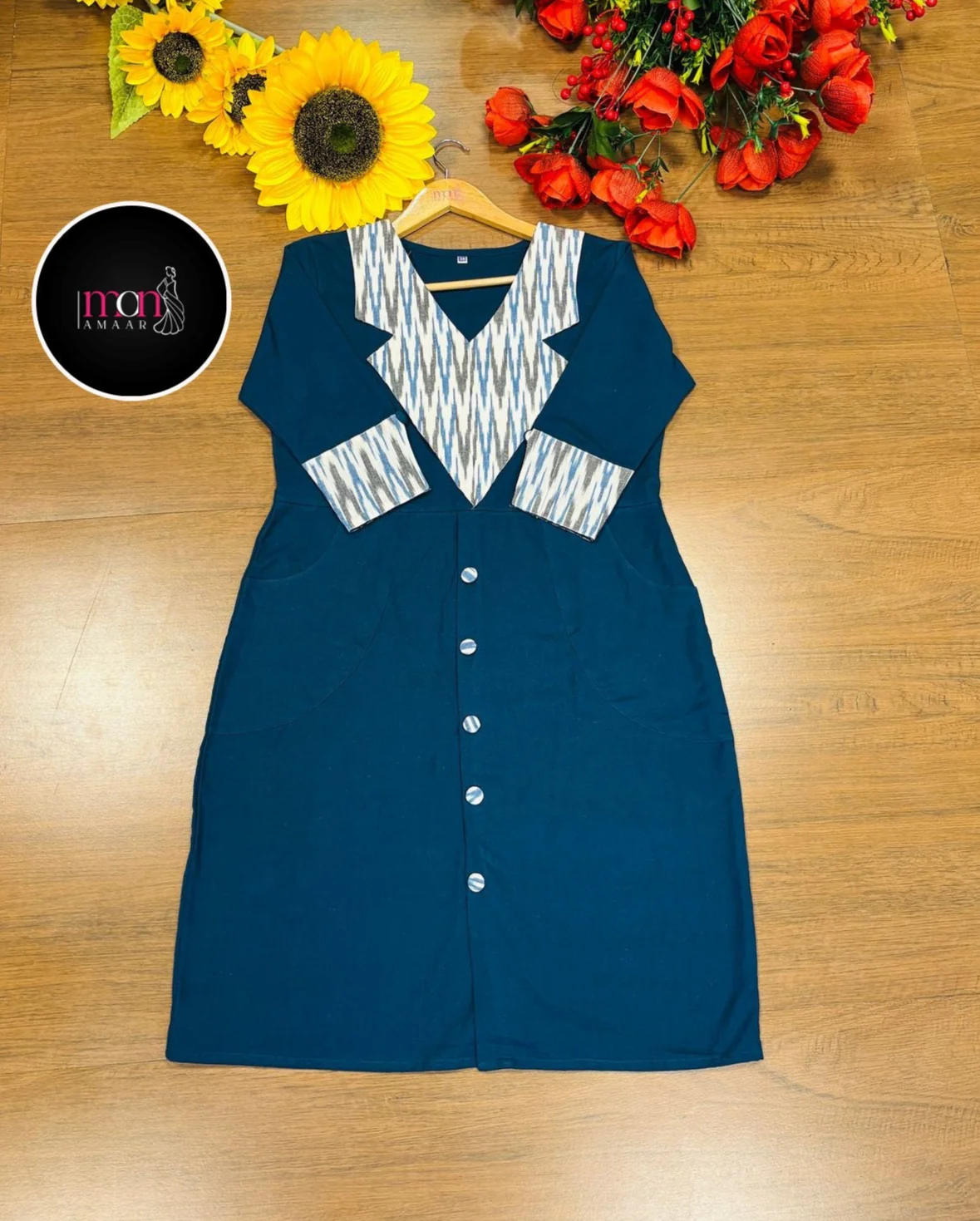 Summer Soul-Pure Ikkat Handloom Dress - Image 6