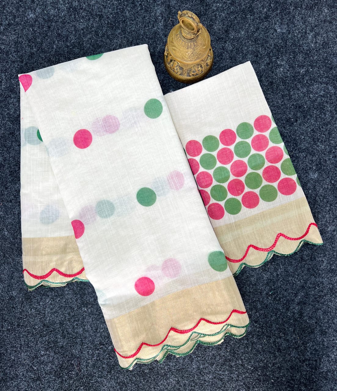 Indian Fashion Designer  Linen Saree - Image 6