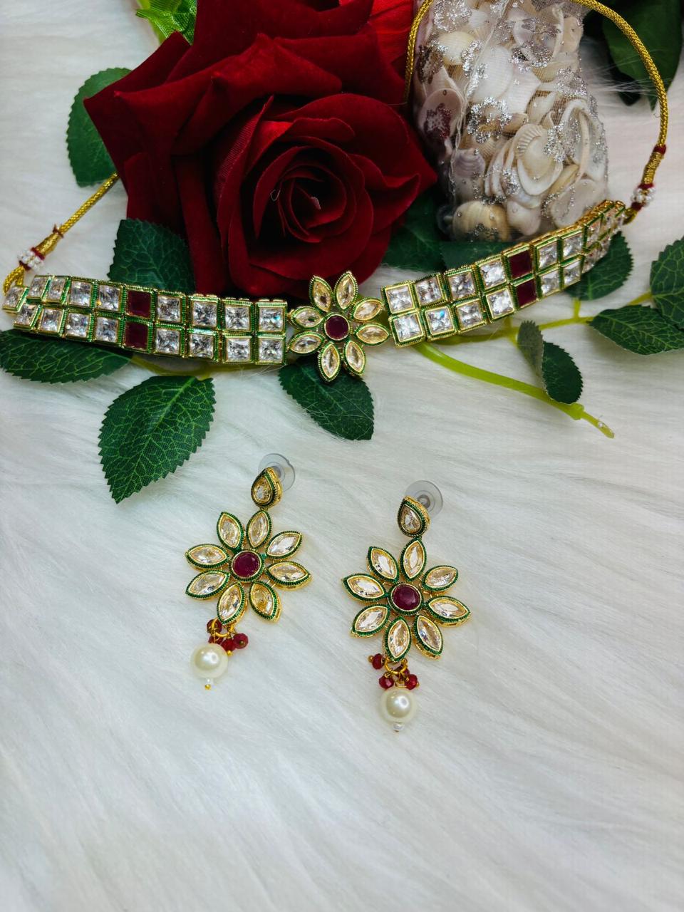 Old Heritage Kundan Special Choker Set - Image 4