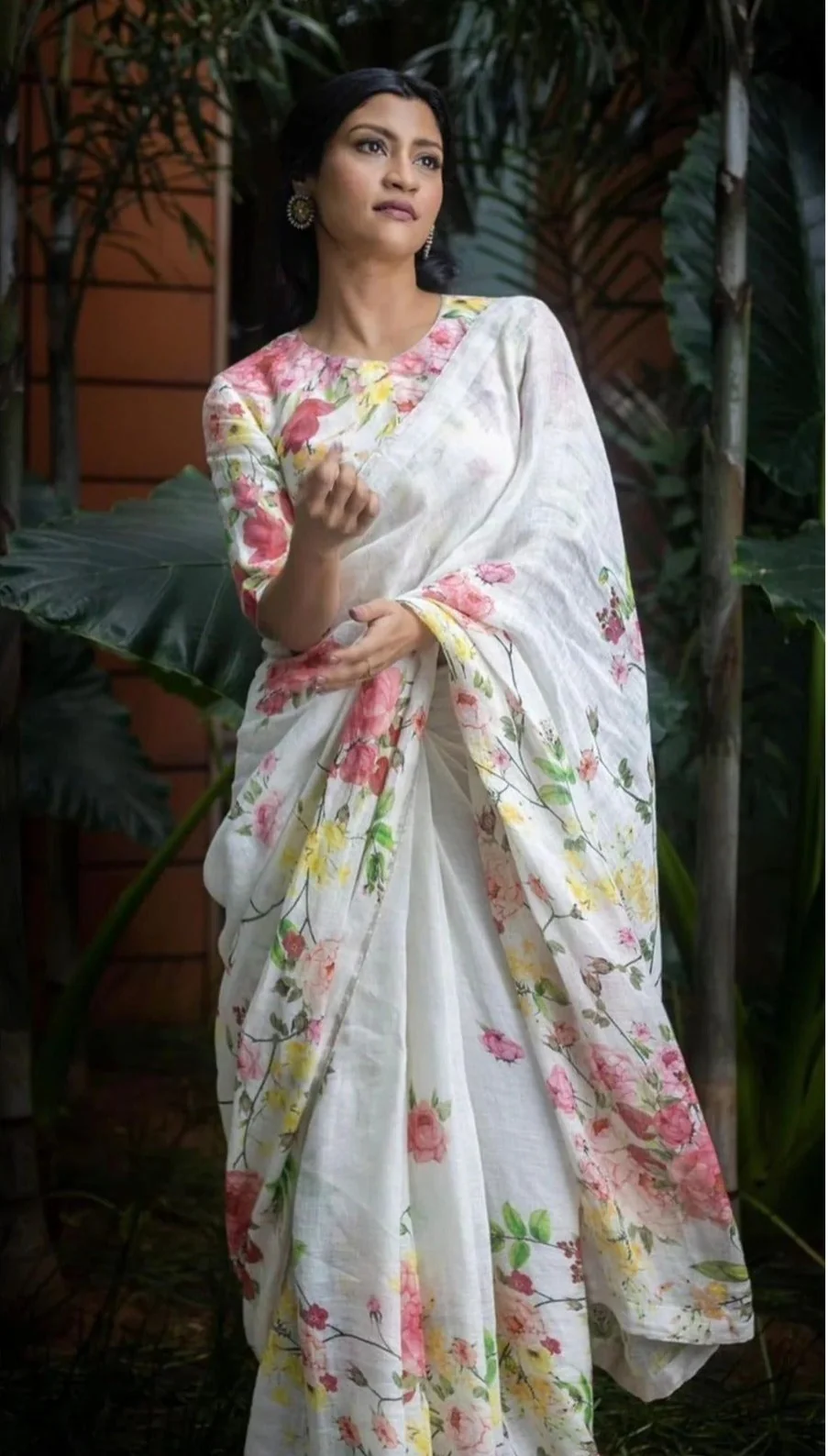 Celebrity Alike Linen Cotton Saree( Konkona Sen Sharma Inspired) - Image 3