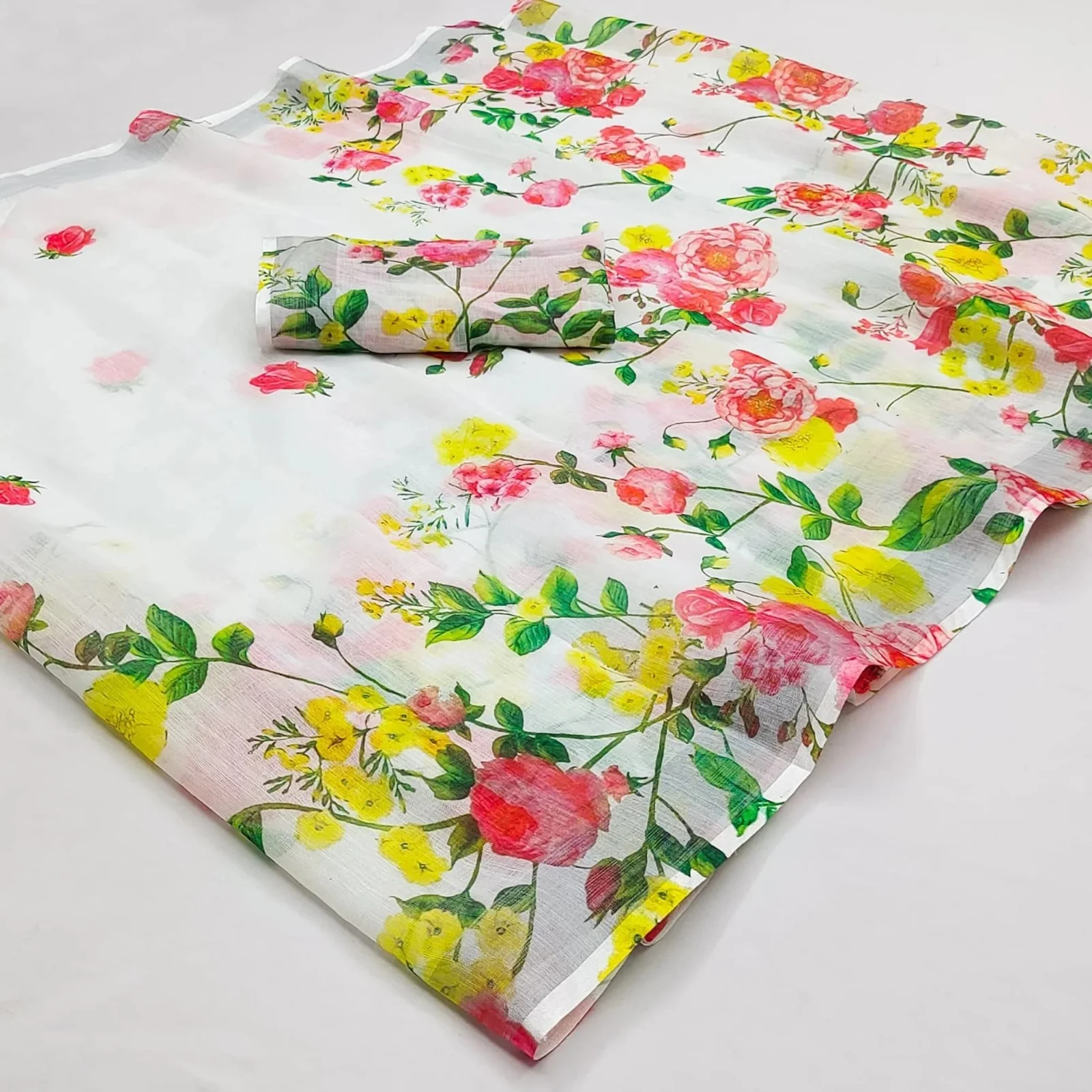 Celebrity Alike Linen Cotton Saree( Konkona Sen Sharma Inspired) - Image 6