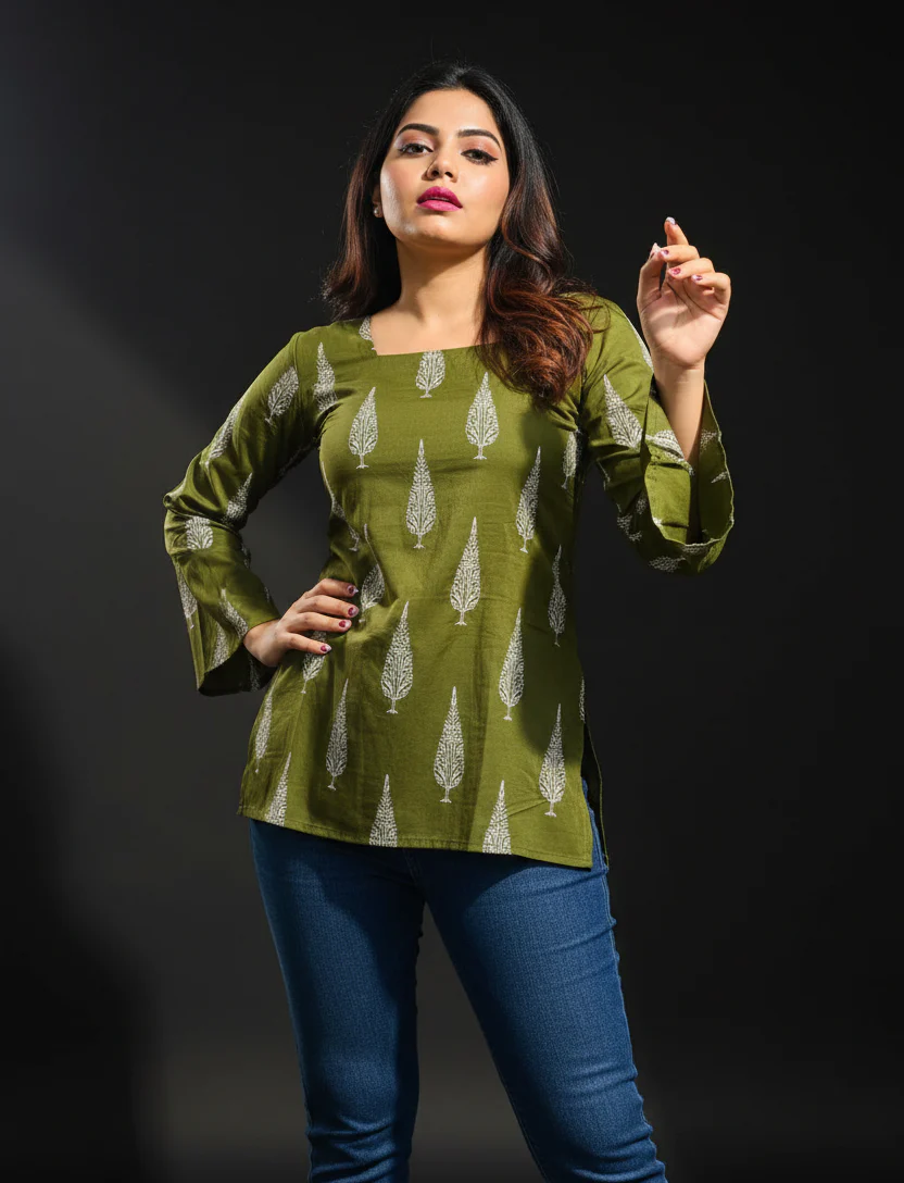 Go Green-Pure Cotton Kurti - Image 3