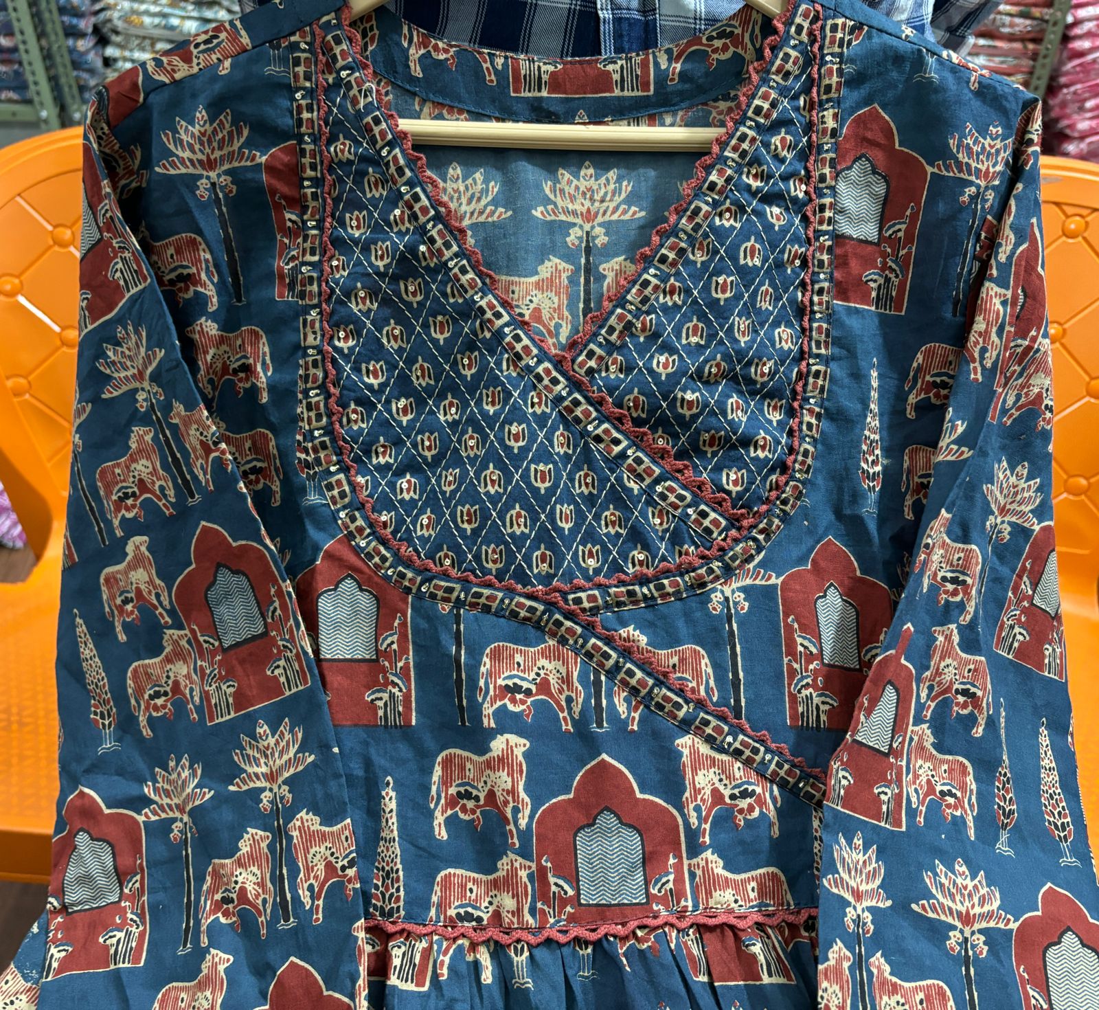 Night With Stars Cotton Kurti Set - Image 10