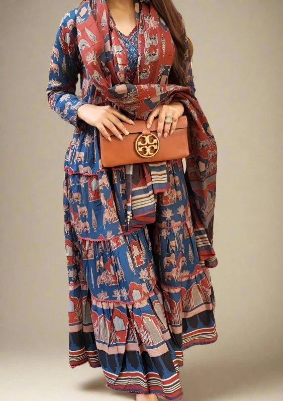 Night With Stars Cotton Kurti Set - Image 6