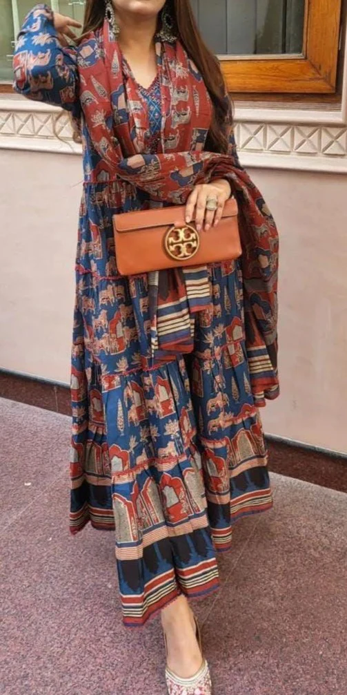 Night With Stars Cotton Kurti Set - Image 7