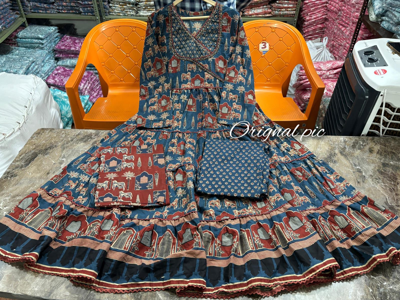 Night With Stars Cotton Kurti Set - Image 9