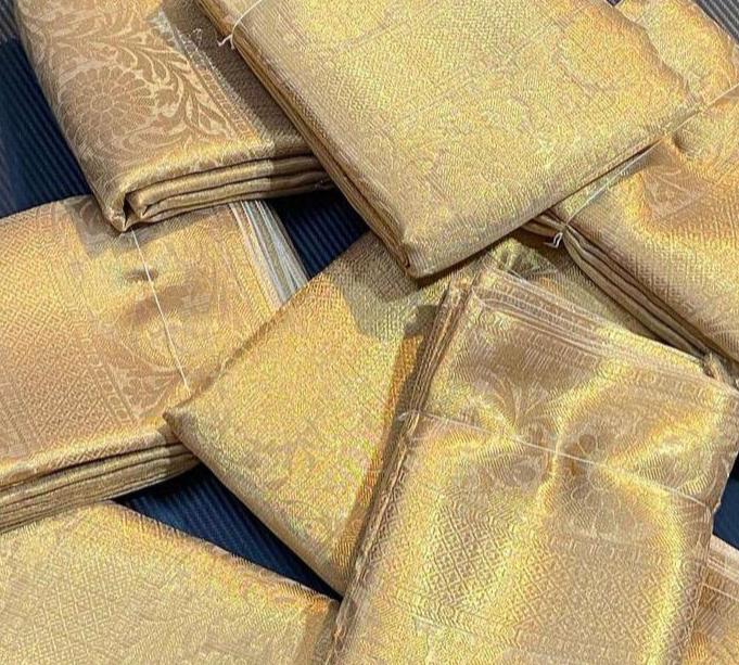 Pure  Banarasi Tissue Kota Saree - Image 3