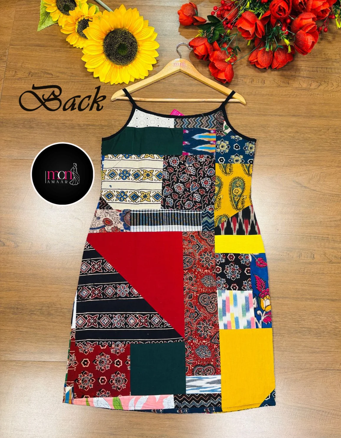 Heritage Hues -Pure Ethnic Collage Cotton Dress - Image 8