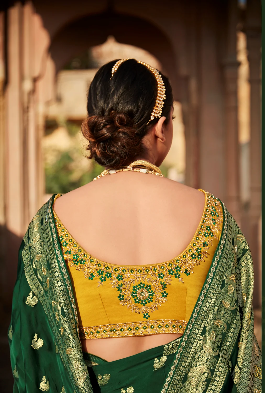 Satin Silk Banarasi Saree - Image 3