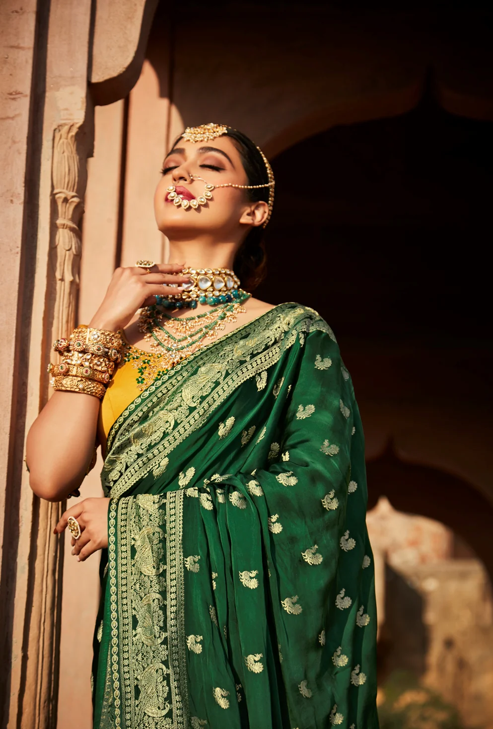 Satin Silk Banarasi Saree - Image 4