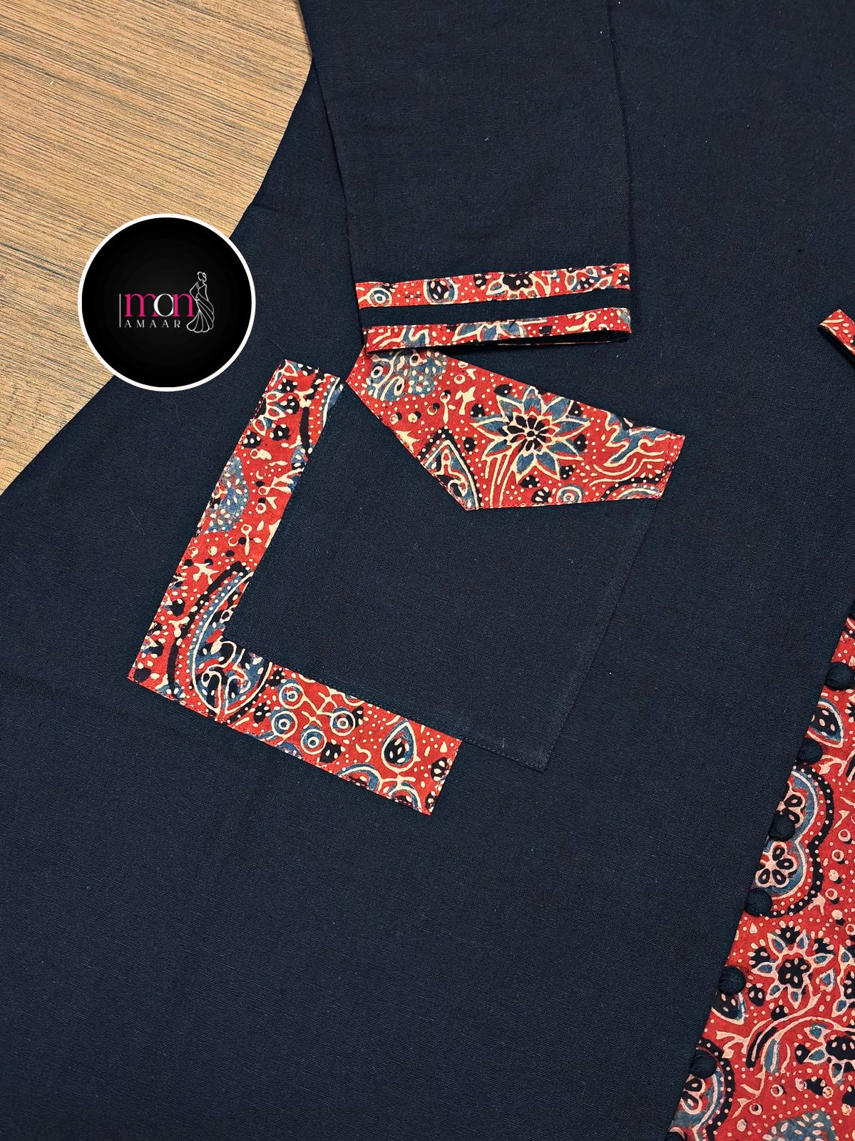 Heritage Vibe-Sustainable Hand Block Ajrakh Kurti - Image 8