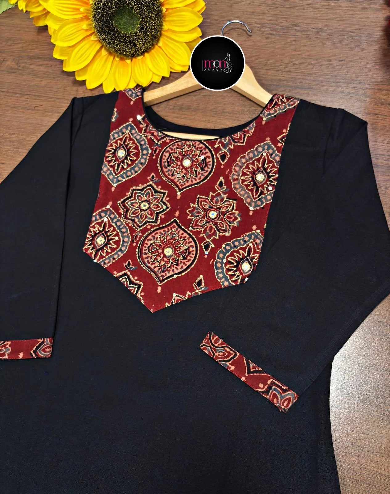 Slit & Style - Sustainable Hand Block Ajrakh Kurti - Image 7