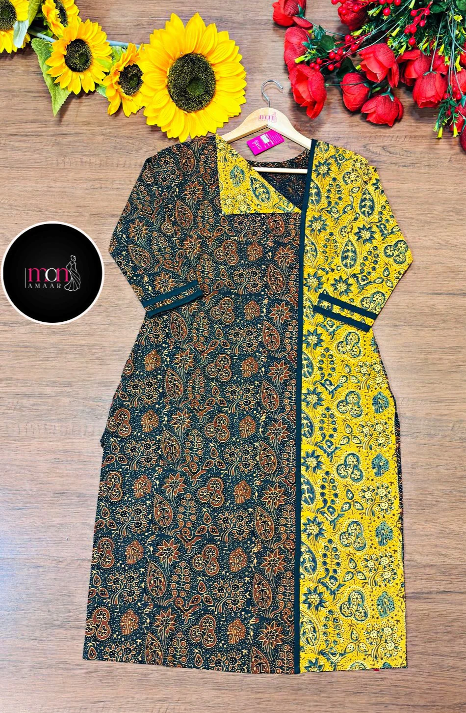 Ajrakh Grace- Sustainable Hand Block Ajrakh Kurti - Image 7