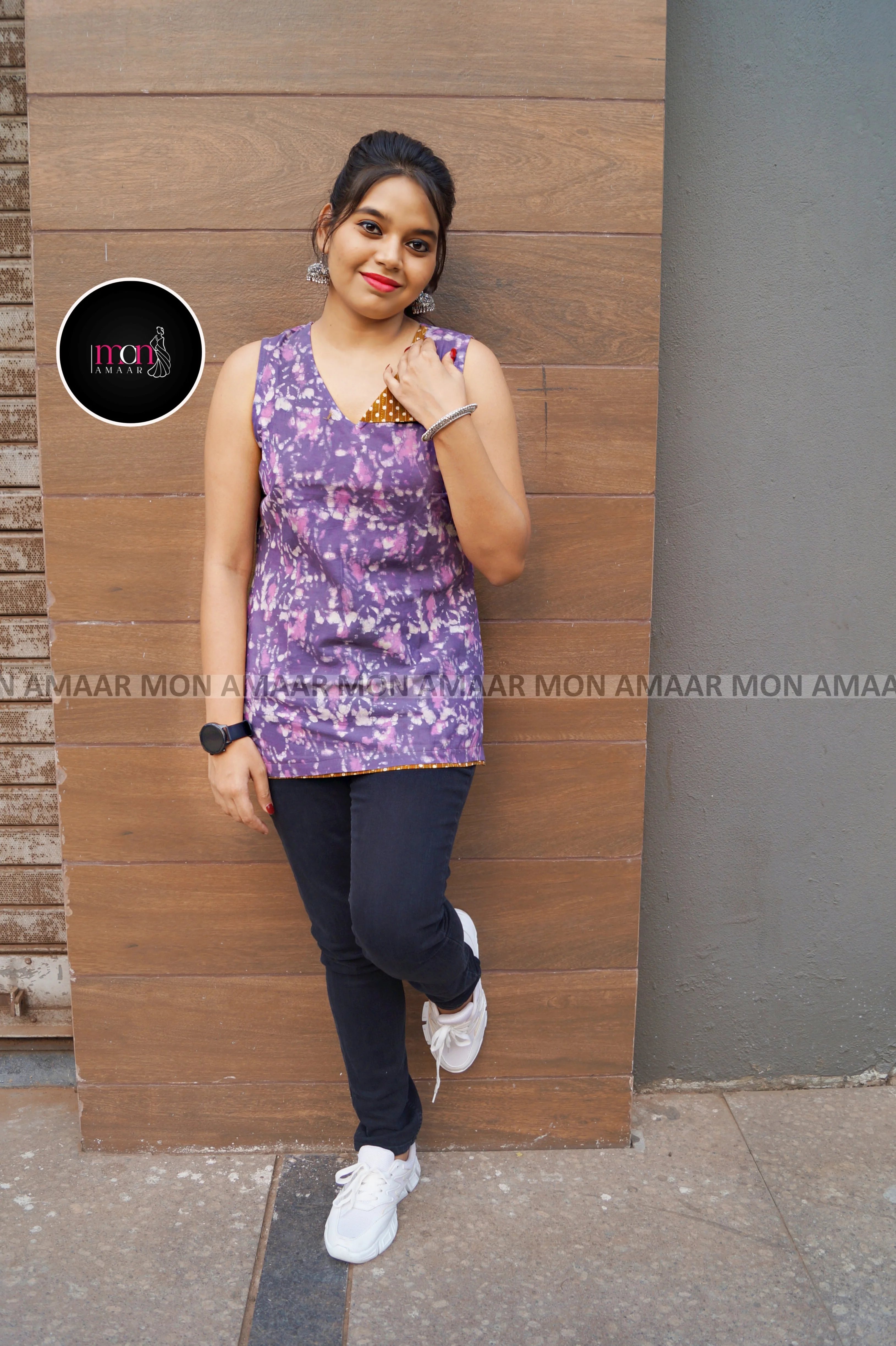 Smartness freak -Sustainable Bagru Print Ethnic Top - Image 5