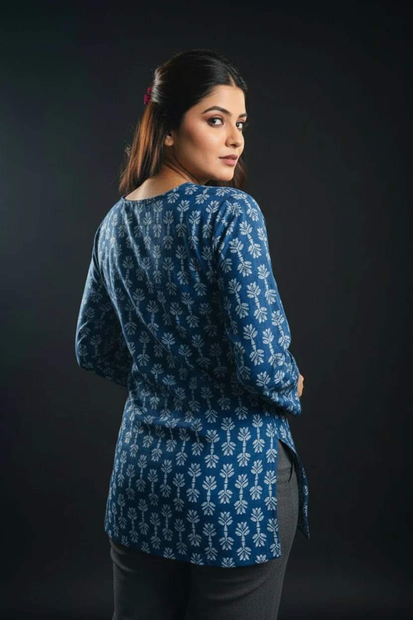 Blue Star-Pure Cotton Kurti - Image 3