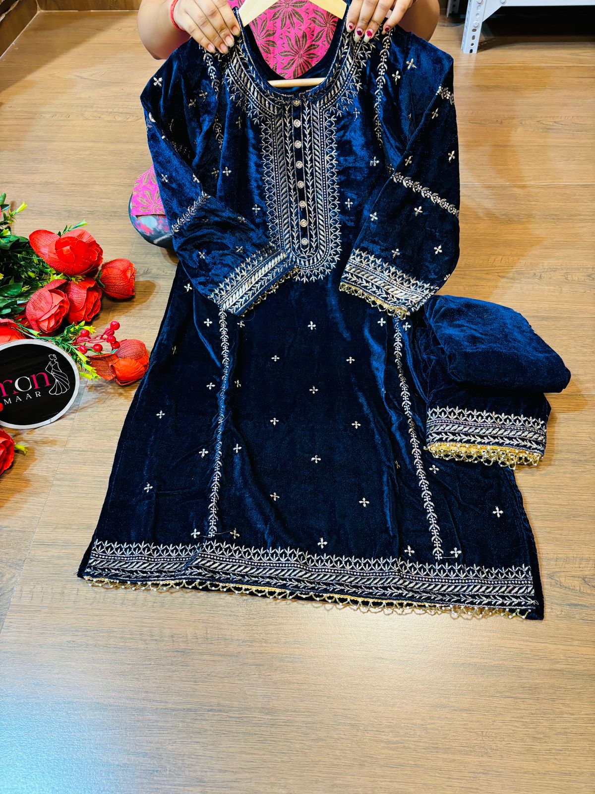 Royal Velvet kurti set - Image 9